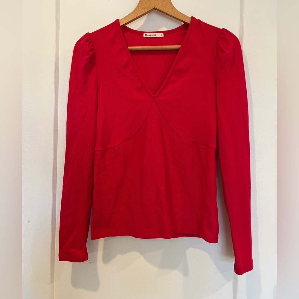 Marine Layer Lexi Rib V-Neck Top